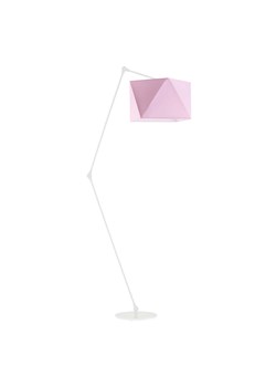 Regulowana lampa stojąca do czytania OSAKA z różowym abażurem ze sklepu Lysne w kategorii Lampy podłogowe - zdjęcie 181880961