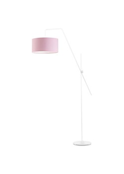 Biała lampa stojąca na wysięgniku z różowym abażurem do pokoju dziewczynki BILBAO ze sklepu Lysne w kategorii Lampy dziecięce - zdjęcie 181882430