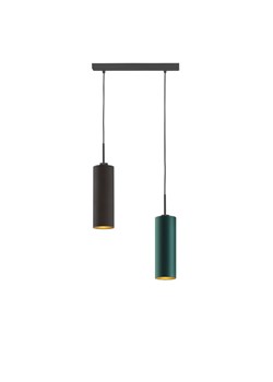 Podwójna lampa na listwie sufitowej MADERA GOLD z kolorowymi kloszami ze sklepu Lysne w kategorii Lampy wiszące - zdjęcie 181882510