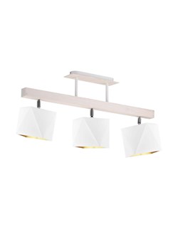 Biała lampa sufitowa z abażurami ze złotym wnętrzem MIRAMAR GOLD ze sklepu Lysne w kategorii Lampy wiszące - zdjęcie 181882900