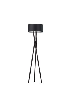 Czarna lamp stojąca do salonu z drewna ELX ze sklepu Lysne w kategorii Lampy stołowe - zdjęcie 181882913