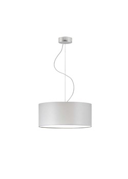 Klasyczna lampa wisząca z abażurem w kolorze szarym HAJFA fi - 40 cm - kolor jasny szary ze sklepu Lysne w kategorii Lampy wiszące - zdjęcie 181883313