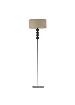 Czarna lampa stojąca z ozdobnymi kulami do salonu BERMUDY z beżowym abażurem ze sklepu Lysne w kategorii Lampy podłogowe - zdjęcie 181884004