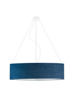Geometryczna lampa wisząca PORTO VELUR fi - 80 cm - kolor granatowy ze sklepu Lysne w kategorii Lampy wiszące - zdjęcie 181884032