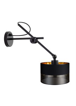Regulowana lampa ścienna LED HAMILTON GLAM abażur czarny ze złotym wnętrzem ze sklepu Lysne w kategorii Lampy ścienne - zdjęcie 181884572