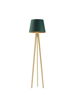 Drewniana lampa stojąca na trójnogu w stylu urban jungle CURACAO GOLD ze sklepu Lysne w kategorii Lampy podłogowe - zdjęcie 181885332