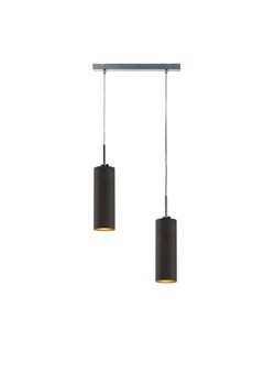 Nowoczesna lampa wisząca na listwie MADERA GOLD z dwoma kloszami ze sklepu Lysne w kategorii Lampy wiszące - zdjęcie 181885440