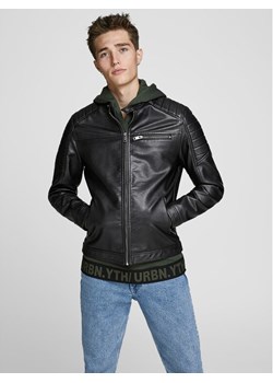 Jack&Jones Kurtka z imitacji skóry Rocky 12147218 Czarny Regular Fit ze sklepu MODIVO w kategorii Kurtki męskie - zdjęcie 181886163