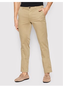 Boss Chinosy Schino D 50470813 Beżowy Slim Fit ze sklepu MODIVO w kategorii Spodnie męskie - zdjęcie 181886261