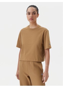 Champion T-Shirt 117874 Beżowy Regular Fit ze sklepu MODIVO w kategorii Bluzki damskie - zdjęcie 181886663