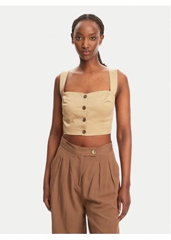 ACCESS FASHION Top 53-2216-502 Beżowy Slim Fit ze sklepu MODIVO w kategorii Bluzki damskie - zdjęcie 181886713