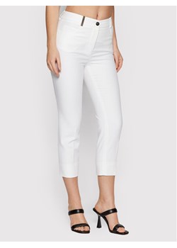 Peserico Spodnie materiałowe P04855J0 Biały Regular Fit ze sklepu MODIVO w kategorii Spodnie damskie - zdjęcie 181887563