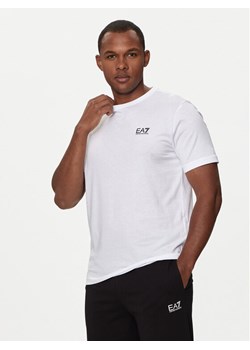 EA7 Emporio Armani T-Shirt 8NPT25 PJVPZ 1100 Biały Regular Fit ze sklepu MODIVO w kategorii T-shirty męskie - zdjęcie 181887624