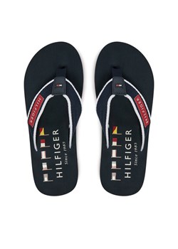 Tommy Hilfiger Japonki Patch Hilfiger Beach Sandal FM0FM05435 Granatowy ze sklepu MODIVO w kategorii Klapki męskie - zdjęcie 181887642