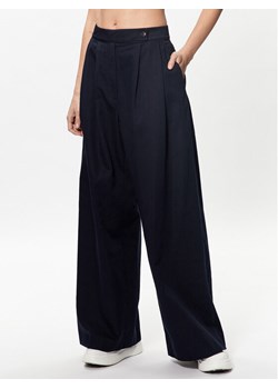 Tommy Hilfiger Spodnie materiałowe WW0WW38596 Granatowy Wide Leg ze sklepu MODIVO w kategorii Spodnie damskie - zdjęcie 181887790