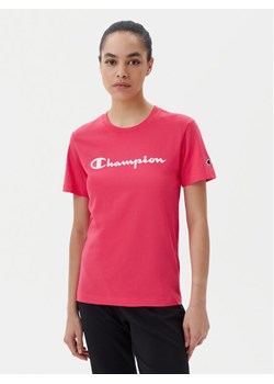 Champion T-Shirt 118090 Koralowy Slim Fit ze sklepu MODIVO w kategorii Bluzki damskie - zdjęcie 181887854