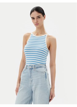 Pieces Top Jane 17155477 Niebieski Slim Fit ze sklepu MODIVO w kategorii Bluzki damskie - zdjęcie 181887934