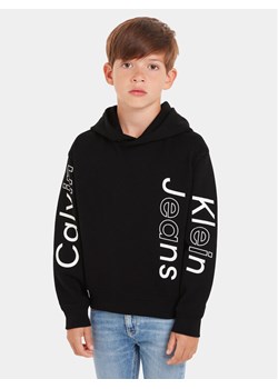 Calvin Klein Jeans Bluza Maxi Inst Logo IB0IB02040 Czarny Relaxed Fit ze sklepu MODIVO w kategorii Bluzy chłopięce - zdjęcie 181888020