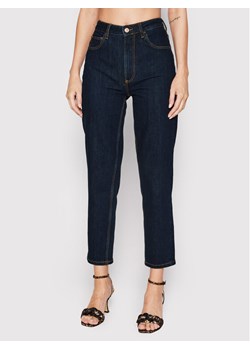Guess Jeansy W2YA21 D4NH4 Granatowy Tapered Leg ze sklepu MODIVO w kategorii Jeansy damskie - zdjęcie 181888040