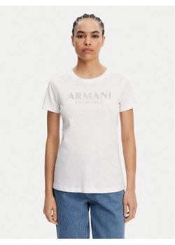 Armani Exchange T-Shirt XW000387 AF10354 U0002 Biały Regular Fit ze sklepu MODIVO w kategorii Bluzki damskie - zdjęcie 181888053