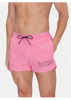 BOSS Szorty kąpielowe Mooneye 50469280 Różowy Regular Fit ze sklepu MODIVO w kategorii Kąpielówki - zdjęcie 181888214