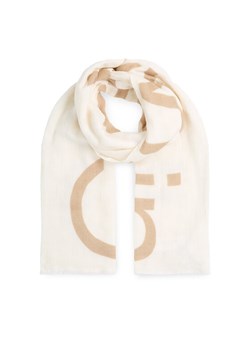 Calvin Klein Szal Bold Logo Cotton Hemp Scarf K60K612975 Écru ze sklepu MODIVO w kategorii Szaliki i chusty damskie - zdjęcie 181894004