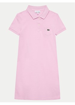 Lacoste Sukienka codzienna EJ2816 Różowy Regular Fit ze sklepu MODIVO w kategorii Sukienki dziewczęce - zdjęcie 181894131