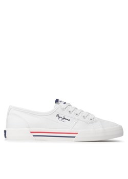 Pepe Jeans Tenisówki Brady W Basic PLS31287 Biały ze sklepu MODIVO w kategorii Trampki damskie - zdjęcie 181894302
