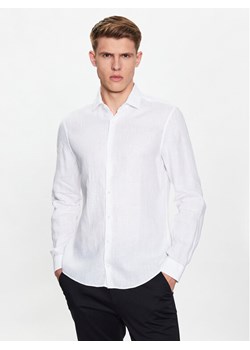 Calvin Klein Koszula Solid K10K109286 Biały Slim Fit ze sklepu MODIVO w kategorii Koszule męskie - zdjęcie 181894314