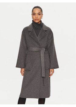 ViCOLO Płaszcz wełniany TS0032 Szary Regular Fit ze sklepu MODIVO w kategorii Płaszcze damskie - zdjęcie 181894550