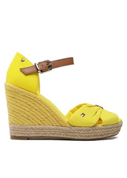 Espadryle Tommy Hilfiger Basic Open Toe High Wedge FW0FW04784 Żółty ze sklepu eobuwie.pl w kategorii Espadryle damskie - zdjęcie 181896981