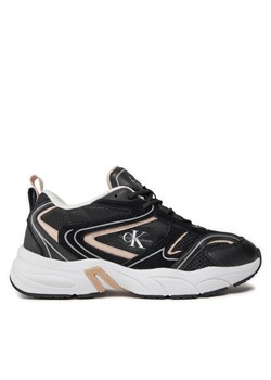 Sneakersy Calvin Klein Jeans Retro Tennis Su-Mesh Wn YW0YW00891 Czarny ze sklepu eobuwie.pl w kategorii Buty sportowe damskie - zdjęcie 181897101