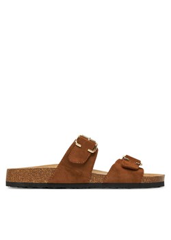Klapki ONLY Shoes Onlmaxi-13 Pu Strap Buckle 15331392 Brązowy ze sklepu eobuwie.pl w kategorii Klapki damskie - zdjęcie 181897114