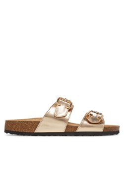 Klapki ONLY Shoes Onlmaxi-13 Pu Strap Buckle 15331392 Złoty ze sklepu eobuwie.pl w kategorii Klapki damskie - zdjęcie 181897682