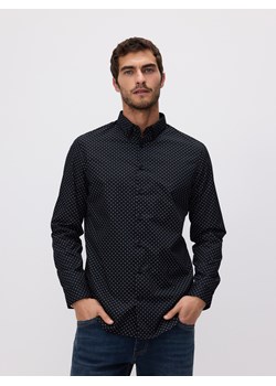 Reserved - Koszula slim fit z bawełną - czarny ze sklepu Reserved w kategorii Koszule męskie - zdjęcie 181912491