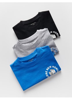 Reserved - Bawełniany t-shirt 3 pack - niebieski ze sklepu Reserved w kategorii T-shirty chłopięce - zdjęcie 181912652