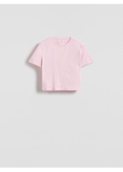 Reserved - Bawełniany crop top - pastelowy róż ze sklepu Reserved w kategorii Bluzki damskie - zdjęcie 181914380