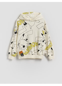Reserved - Bluza oversize Pokémon - złamana biel ze sklepu Reserved w kategorii Bluzy chłopięce - zdjęcie 181914561