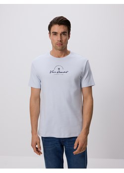 Reserved - T-shirt regular z haftem - jasnoniebieski ze sklepu Reserved w kategorii T-shirty męskie - zdjęcie 181914704
