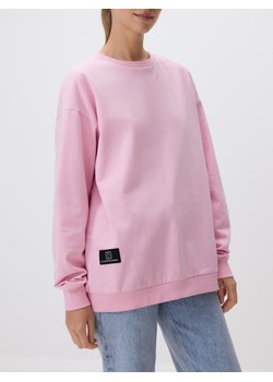 Reserved - Bawełniana bluza z aplikacją - pastelowy róż ze sklepu Reserved w kategorii Bluzy damskie - zdjęcie 181915484