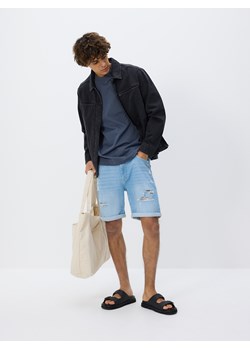 Reserved - Jeansowe szorty slim fit - niebieski ze sklepu Reserved w kategorii Spodenki męskie - zdjęcie 181917441
