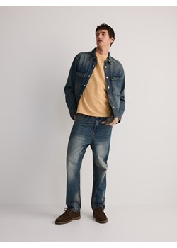 Reserved - Jeansy straight z efektem sprania - indigo jeans ze sklepu Reserved w kategorii Jeansy męskie - zdjęcie 181919143