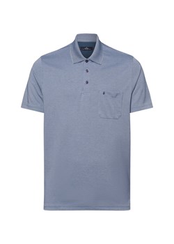 Ragman Męska koszulka polo Mężczyźni jasnoniebieski wzorzysty ze sklepu vangraaf w kategorii T-shirty męskie - zdjęcie 181919580