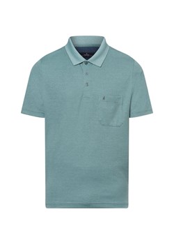 Ragman Męska koszulka polo Mężczyźni szmaragdowy wzorzysty ze sklepu vangraaf w kategorii T-shirty męskie - zdjęcie 181919583
