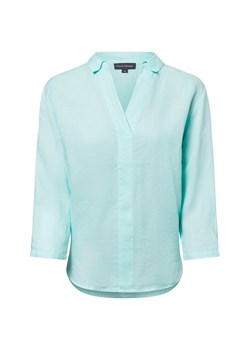 Franco Callegari Damska bluzka lniana Kobiety len miętowy jednolity ze sklepu vangraaf w kategorii Bluzki damskie - zdjęcie 181919590