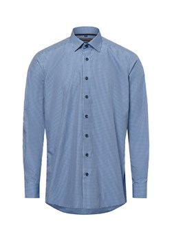 Finshley & Harding Męska koszula biznesowa - Easy Care Mężczyźni Modern Fit Bawełna niebieski w kratkę ze sklepu vangraaf w kategorii Koszule męskie - zdjęcie 181919602