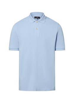 Nils Sundström Męska koszulka polo Mężczyźni Bawełna jasnoniebieski jednolity ze sklepu vangraaf w kategorii T-shirty męskie - zdjęcie 181919622