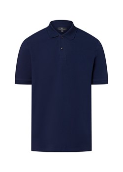 Nils Sundström Męska koszulka polo Mężczyźni Bawełna granatowy jednolity ze sklepu vangraaf w kategorii T-shirty męskie - zdjęcie 181919623
