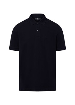 Nils Sundström Męska koszulka polo Mężczyźni Bawełna granatowy jednolity ze sklepu vangraaf w kategorii T-shirty męskie - zdjęcie 181919624