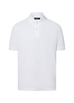 Nils Sundström Męska koszulka polo Mężczyźni Bawełna biały jednolity ze sklepu vangraaf w kategorii T-shirty męskie - zdjęcie 181919631